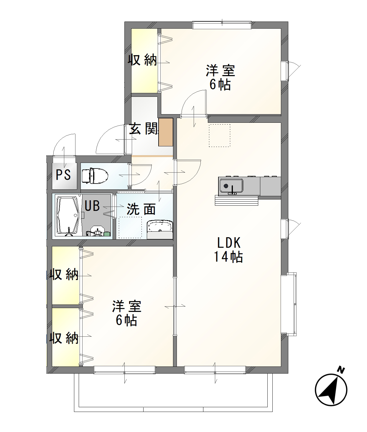 D.C.ﾌｧﾐﾘｰⅡ　6万【ﾍﾟｯﾄ可】